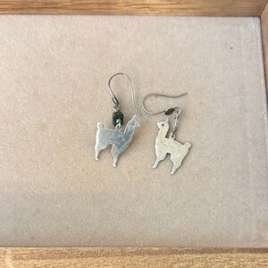 Silver Llama Earrings‎